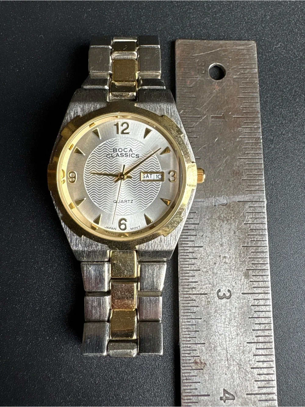 Boca Classics Two-Tone Men's Quartz Watch - Silver & Gold